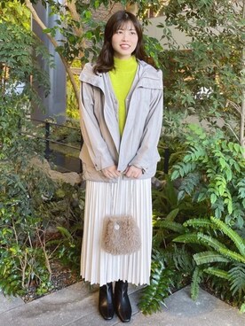 「OPAQUE.CLIP」｜「アイテム（ブルゾン）」を使った、OPAQUE.CLIPスタッフさん（レディース・160cm）の秋コーディネート