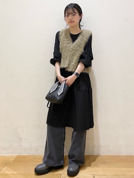 OPAQUE.CLIPスタッフさん（レディース・157cm）の秋コーディネート