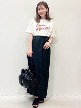 OPAQUE.CLIPスタッフさん（レディース・157cm）の夏コーディネート