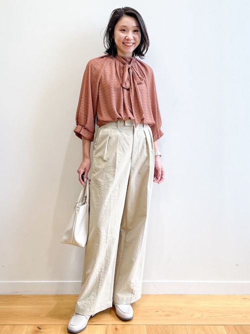 セール】ストレッチ チノワイドパンツ【洗濯機洗い可】（その他パンツ