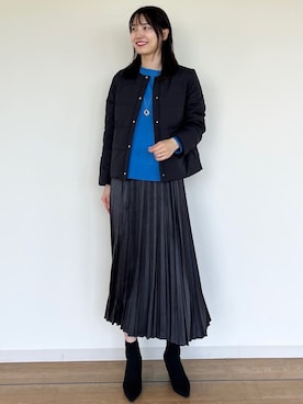 「OPAQUE.CLIP」｜「アイテム（ダウンジャケット/コート）」を使った、OPAQUE.CLIPスタッフさん（レディース・174cm）の秋コーディネート