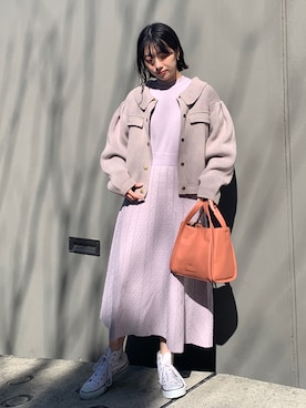 OPAQUE.CLIPスタッフさん（レディース・158cm）の冬コーディネート