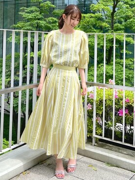 OPAQUE.CLIPスタッフさん（レディース・166cm）の春コーディネート