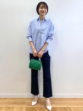 「オペークドットクリップ」｜OPAQUE.CLIPスタッフさん（レディース・158cm）の夏コーディネート