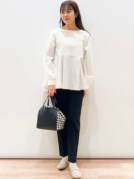 OPAQUE.CLIPスタッフさん（レディース・158cm）の冬コーディネート