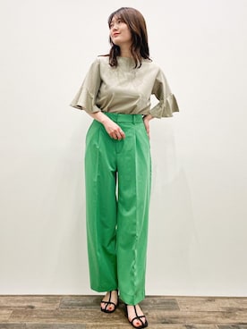 OPAQUE.CLIPスタッフさん（レディース・156cm）の夏コーディネート