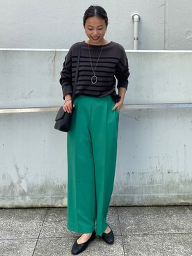 「オペークドットクリップ」｜OPAQUE.CLIPスタッフさん（レディース・158cm）の秋コーディネート