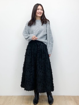 OPAQUE.CLIPスタッフさん（レディース・170cm）の冬コーディネート