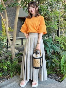 OPAQUE.CLIPスタッフさん（レディース・153cm）の夏コーディネート