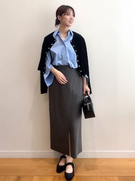 「オペークドットクリップ」｜OPAQUE.CLIPスタッフさん（レディース・158cm）の秋コーディネート