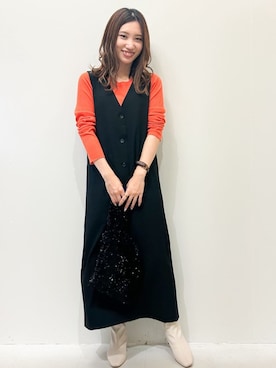 OPAQUE.CLIPスタッフさん（レディース・157cm）の秋コーディネート