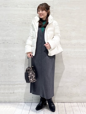 「オペークドットクリップ」｜「アイテム（ブーツ）」を使った、OPAQUE.CLIPスタッフさん（レディース・153cm）の秋コーディネート