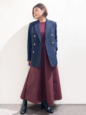 「オペークドットクリップ」｜OPAQUE.CLIPスタッフさん（レディース・158cm）の秋コーディネート