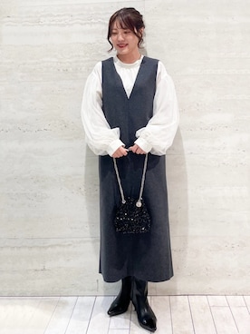 OPAQUE.CLIPスタッフさん(レディース・153cm)の秋コーディネート