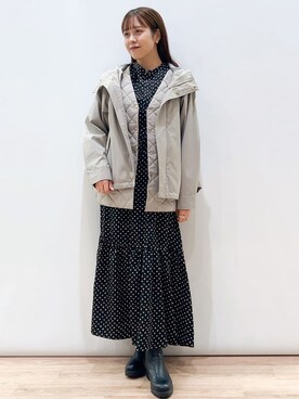 「OPAQUE.CLIP」｜「アイテム（ブルゾン）」を使った、OPAQUE.CLIPスタッフさん（レディース・158cm）の秋コーディネート