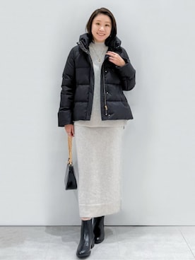 「オペークドットクリップ」｜「アイテム（ブーツ）」を使った、OPAQUE.CLIPスタッフさん（レディース・159cm）の秋コーディネート