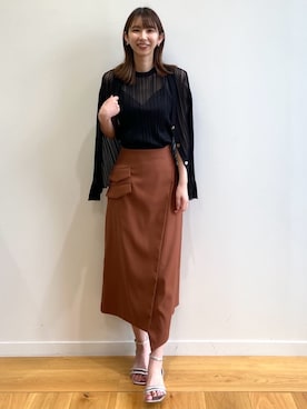 OPAQUE.CLIPスタッフさん（レディース・166cm）の春コーディネート