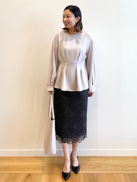 OPAQUE.CLIPスタッフさん(レディース・159cm)の冬コーディネート