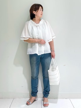 OPAQUE.CLIPスタッフさん（レディース・154cm）の夏コーディネート