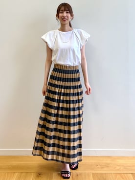 OPAQUE.CLIPスタッフさん（レディース・166cm）の夏コーディネート