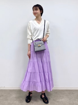 OPAQUE.CLIPスタッフさん（レディース・158cm）の春コーディネート