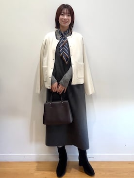 「オペークドットクリップ」｜OPAQUE.CLIPスタッフさん（レディース・158cm）の秋コーディネート