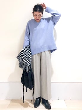 OPAQUE.CLIPスタッフさん（レディース・160cm）の冬コーディネート