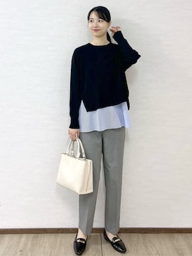 「オペークドットクリップ」｜OPAQUE.CLIPスタッフさん（レディース・174cm）の秋コーディネート