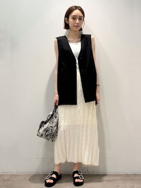 OPAQUE.CLIPスタッフさん（レディース・161cm）の夏コーディネート