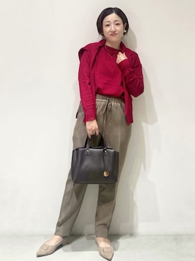 「オペークドットクリップ」｜OPAQUE.CLIPスタッフさん（レディース・154cm）の秋コーディネート