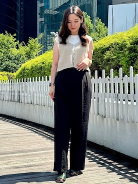 OPAQUE.CLIPスタッフさん（レディース・156cm）の夏コーディネート