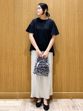 OPAQUE.CLIPスタッフさん（レディース・160cm）の夏コーディネート