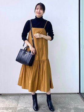 「オペークドットクリップ」｜OPAQUE.CLIPスタッフさん（レディース・158cm）の秋コーディネート