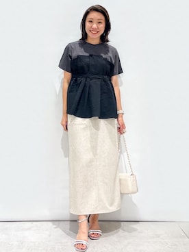 OPAQUE.CLIPスタッフさん（レディース・159cm）の夏コーディネート