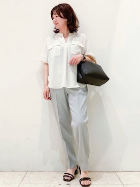 OPAQUE.CLIPスタッフさん（レディース・154cm）の夏コーディネート