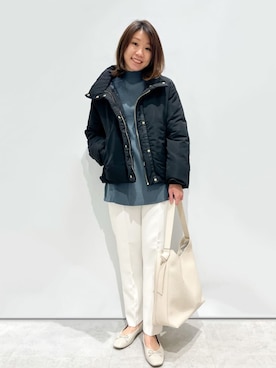 「OPAQUE.CLIP」｜「アイテム（ブルゾン）」を使った、OPAQUE.CLIPスタッフさん（レディース・159cm）の冬コーディネート