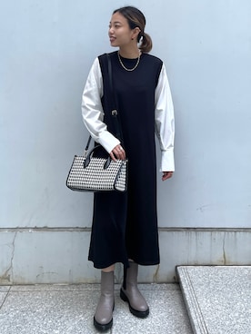 「オペークドットクリップ」｜OPAQUE.CLIPスタッフさん（レディース・158cm）の秋コーディネート