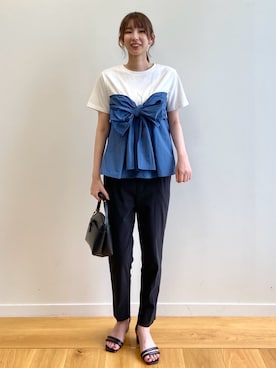 OPAQUE.CLIPスタッフさん（レディース・166cm）の夏コーディネート