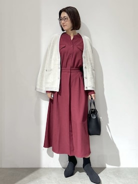 「オペークドットクリップ」｜OPAQUE.CLIPスタッフさん（レディース・161cm）の秋コーディネート