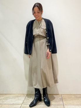 「オペークドットクリップ」｜OPAQUE.CLIPスタッフさん（レディース・158cm）の秋コーディネート