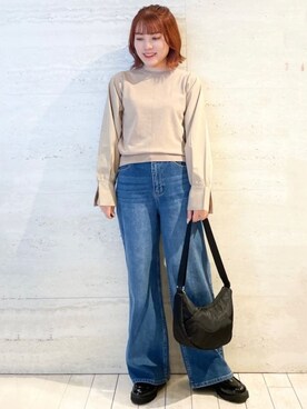 OPAQUE.CLIPスタッフさん（レディース・153cm）の秋コーディネート