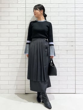 OPAQUE.CLIPスタッフさん（レディース・159cm）の秋コーディネート