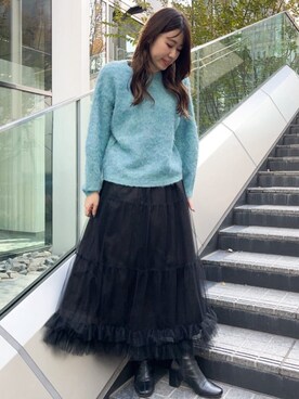 OPAQUE.CLIPスタッフさん（レディース・160cm）の冬コーディネート