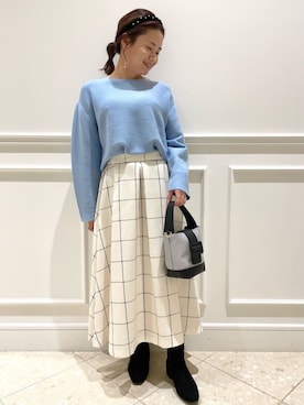 OPAQUE.CLIPスタッフさん(レディース・158cm)の冬コーディネート