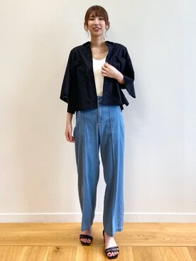 OPAQUE.CLIPスタッフさん（レディース・166cm）の夏コーディネート