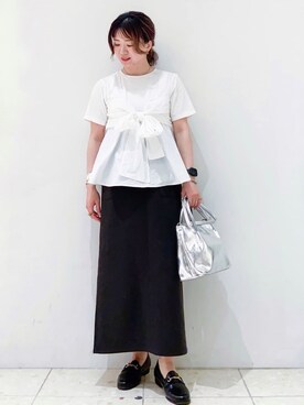 OPAQUE.CLIPスタッフさん（レディース・154cm）の夏コーディネート