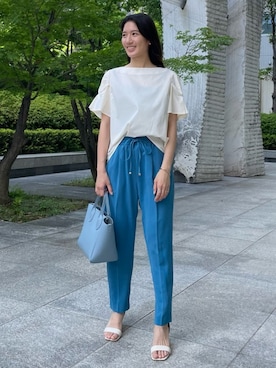 OPAQUE.CLIPスタッフさん（レディース・158cm）の夏コーディネート