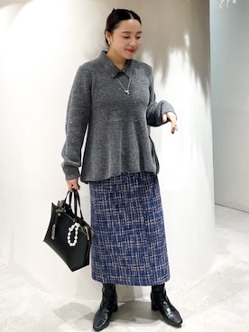 OPAQUE.CLIPスタッフさん（レディース・155cm）の冬コーディネート