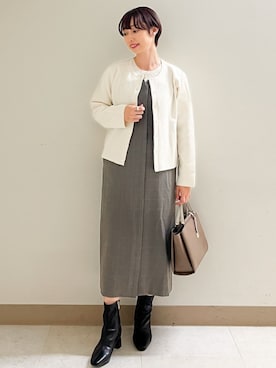 「オペークドットクリップ」｜OPAQUE.CLIPスタッフさん（レディース・158cm）の秋コーディネート