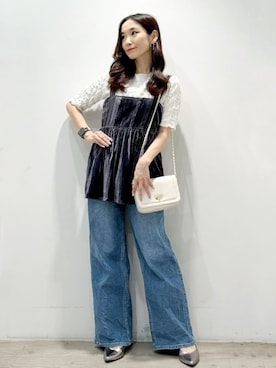 OPAQUE.CLIPスタッフさん（レディース・156cm）の夏コーディネート